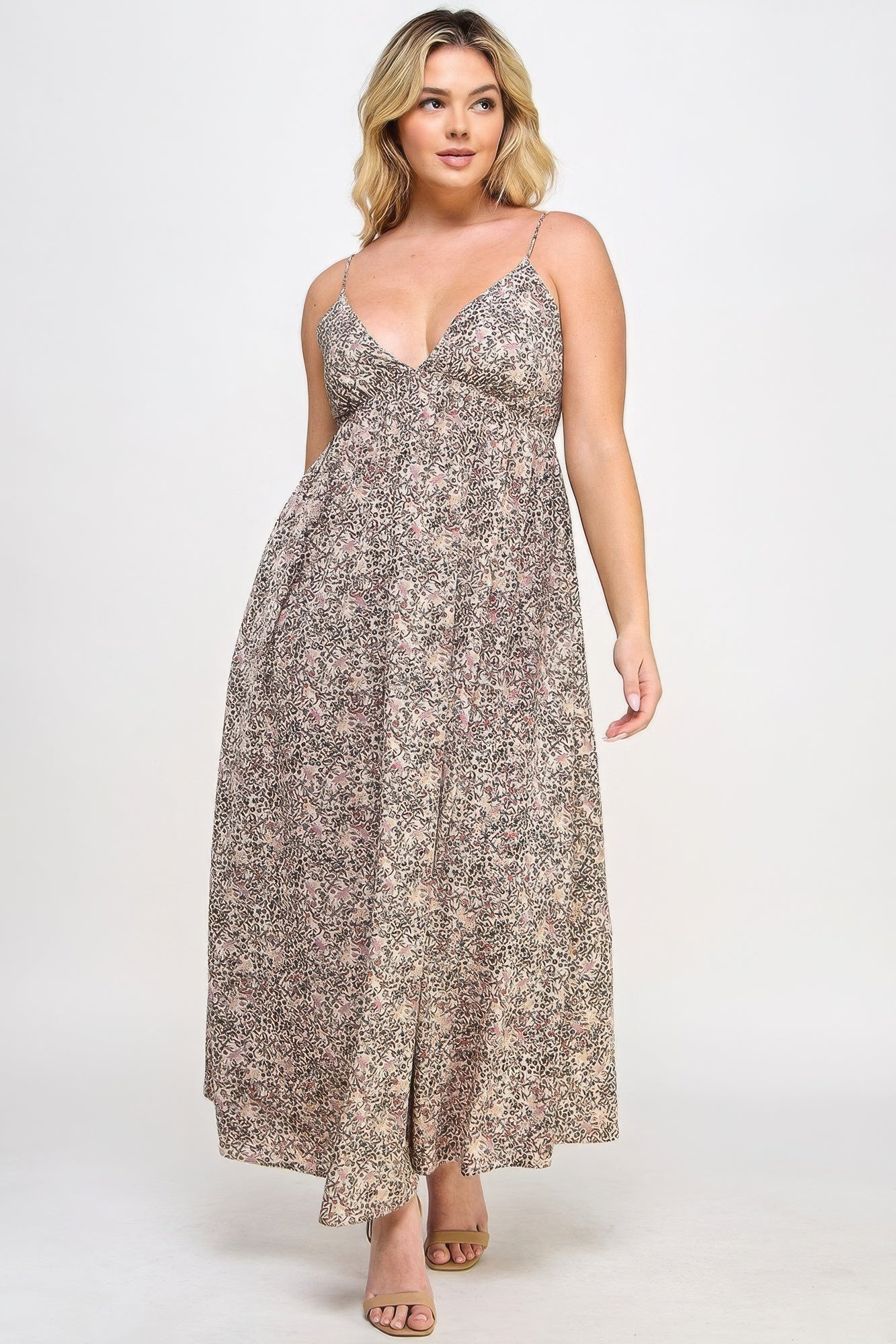 Floral Maxi Dress With Tie Back-TOPS / DRESSES-[Adult]-[Female]-2022 Online Blue Zone Planet