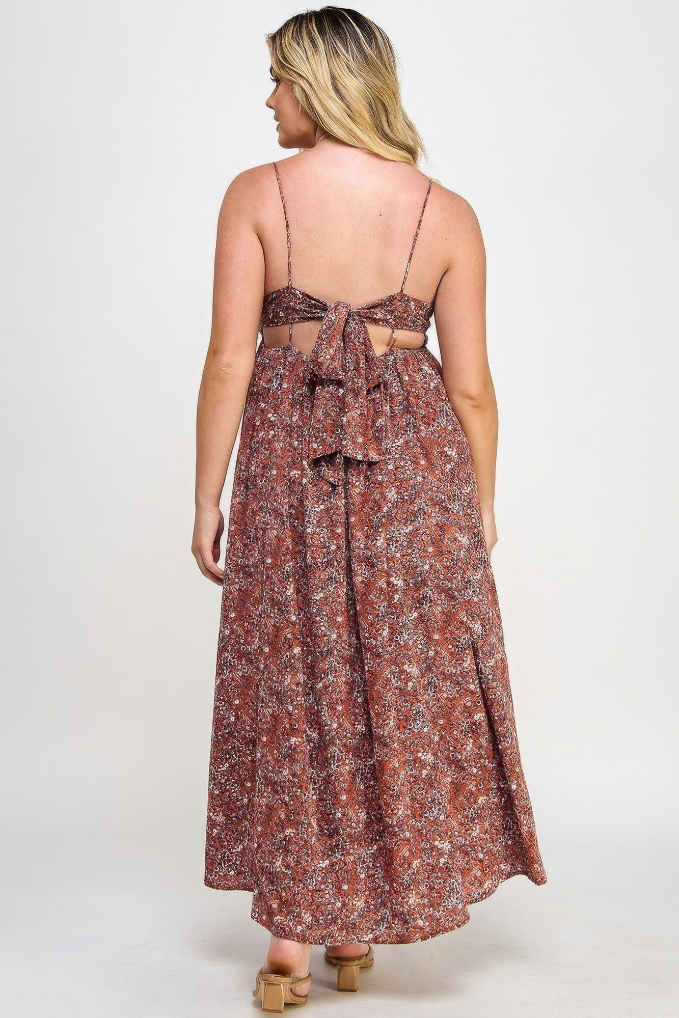 Floral Maxi Dress With Tie Back-TOPS / DRESSES-[Adult]-[Female]-2022 Online Blue Zone Planet