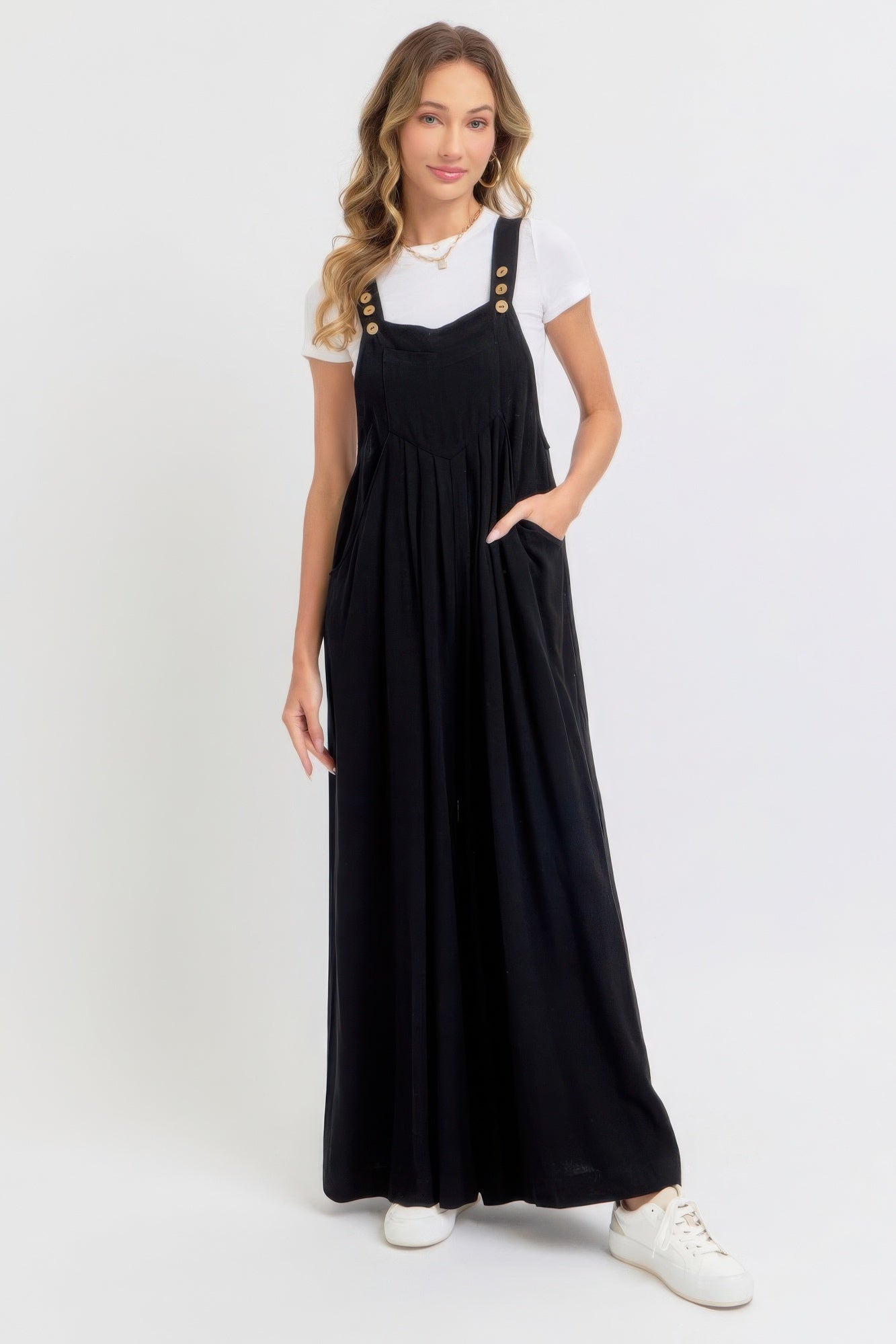 Adjustable Strap Overall Wide Leg Jumpsuit-[Adult]-[Female]-2022 Online Blue Zone Planet