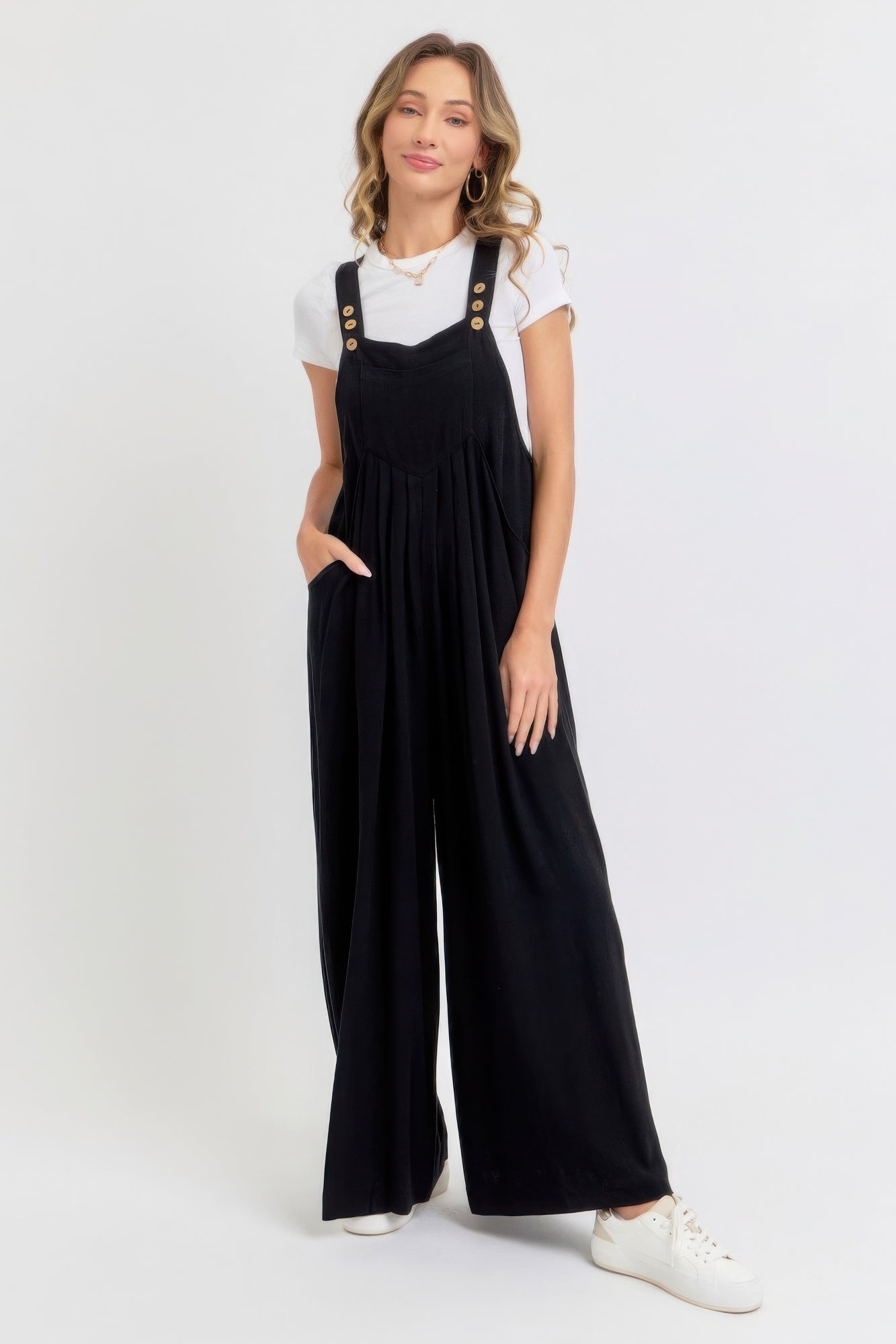 Adjustable Strap Overall Wide Leg Jumpsuit-[Adult]-[Female]-2022 Online Blue Zone Planet