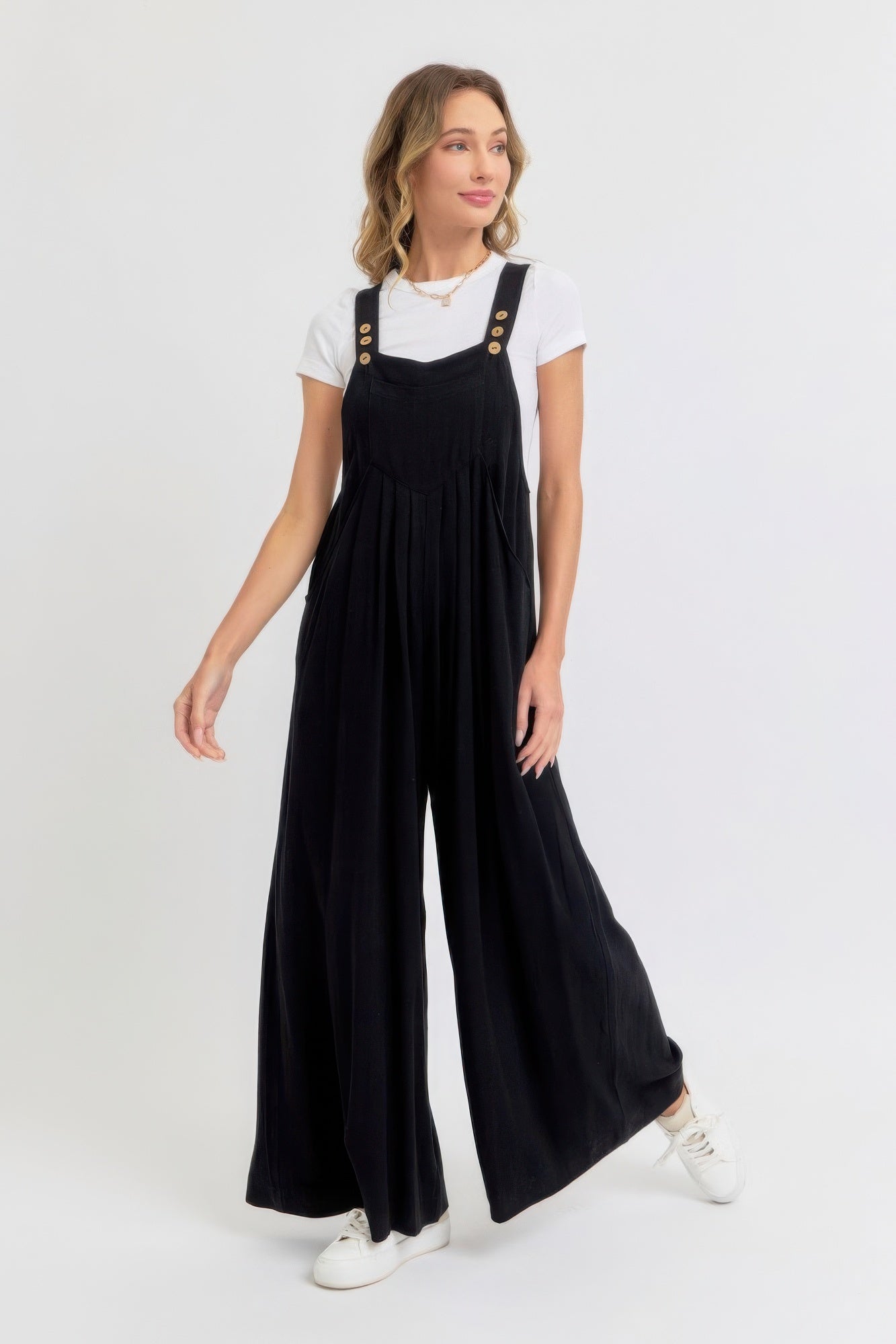 Adjustable Strap Overall Wide Leg Jumpsuit-[Adult]-[Female]-2022 Online Blue Zone Planet