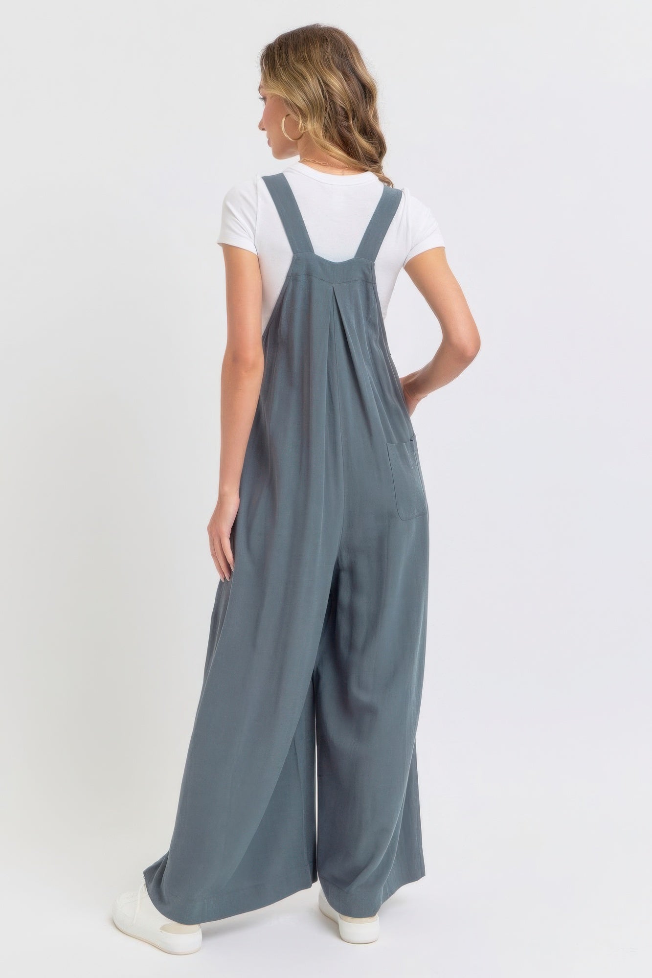 Adjustable Strap Overall Wide Leg Jumpsuit-[Adult]-[Female]-2022 Online Blue Zone Planet