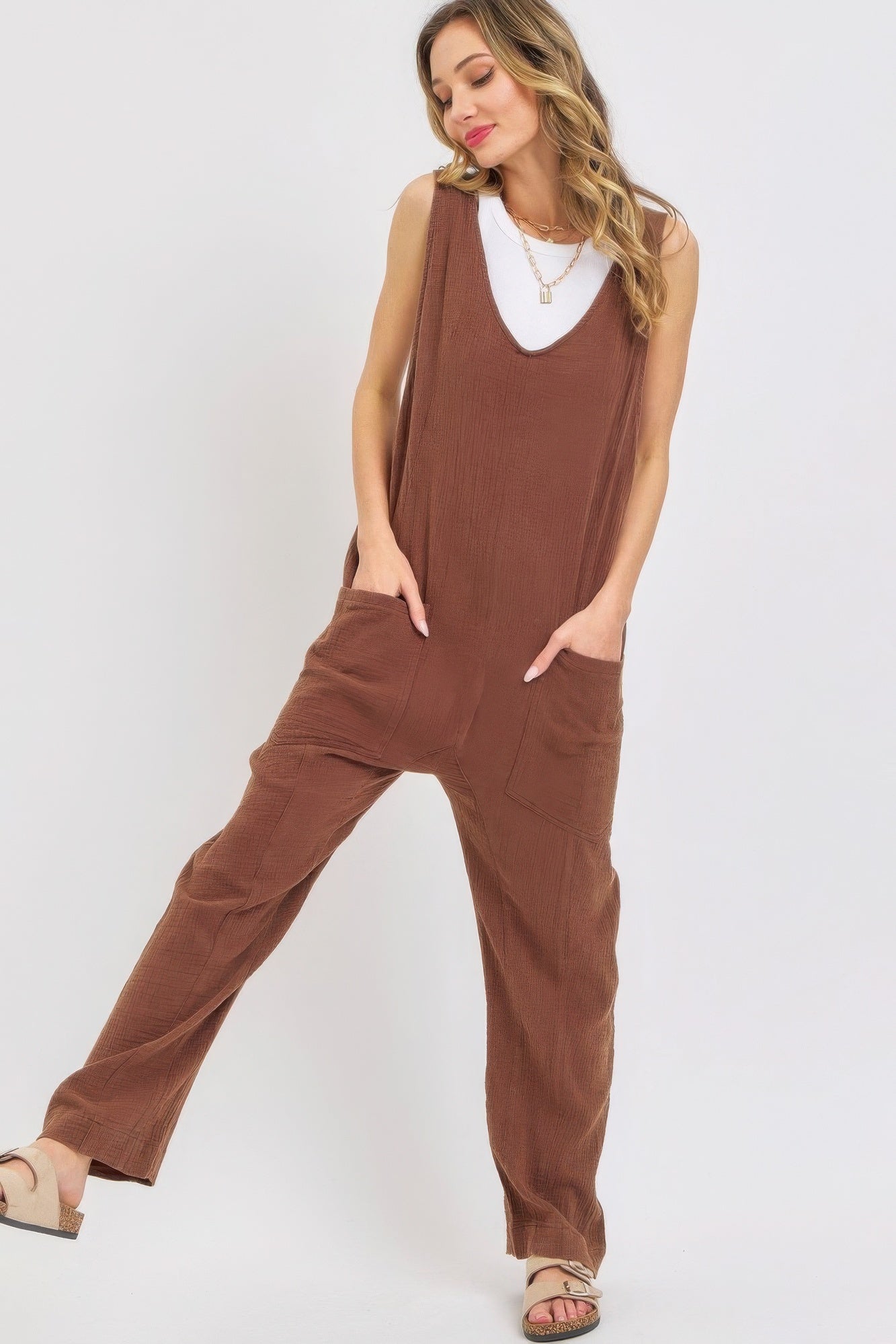 Blue Zone Planet | Mineral Washed Summer Jumpsuit-TOPS / DRESSES-[Adult]-[Female]-2022 Online Blue Zone Planet