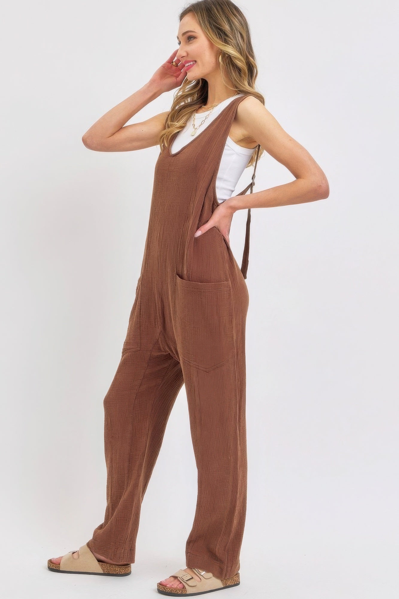 Blue Zone Planet | Mineral Washed Summer Jumpsuit-TOPS / DRESSES-[Adult]-[Female]-2022 Online Blue Zone Planet