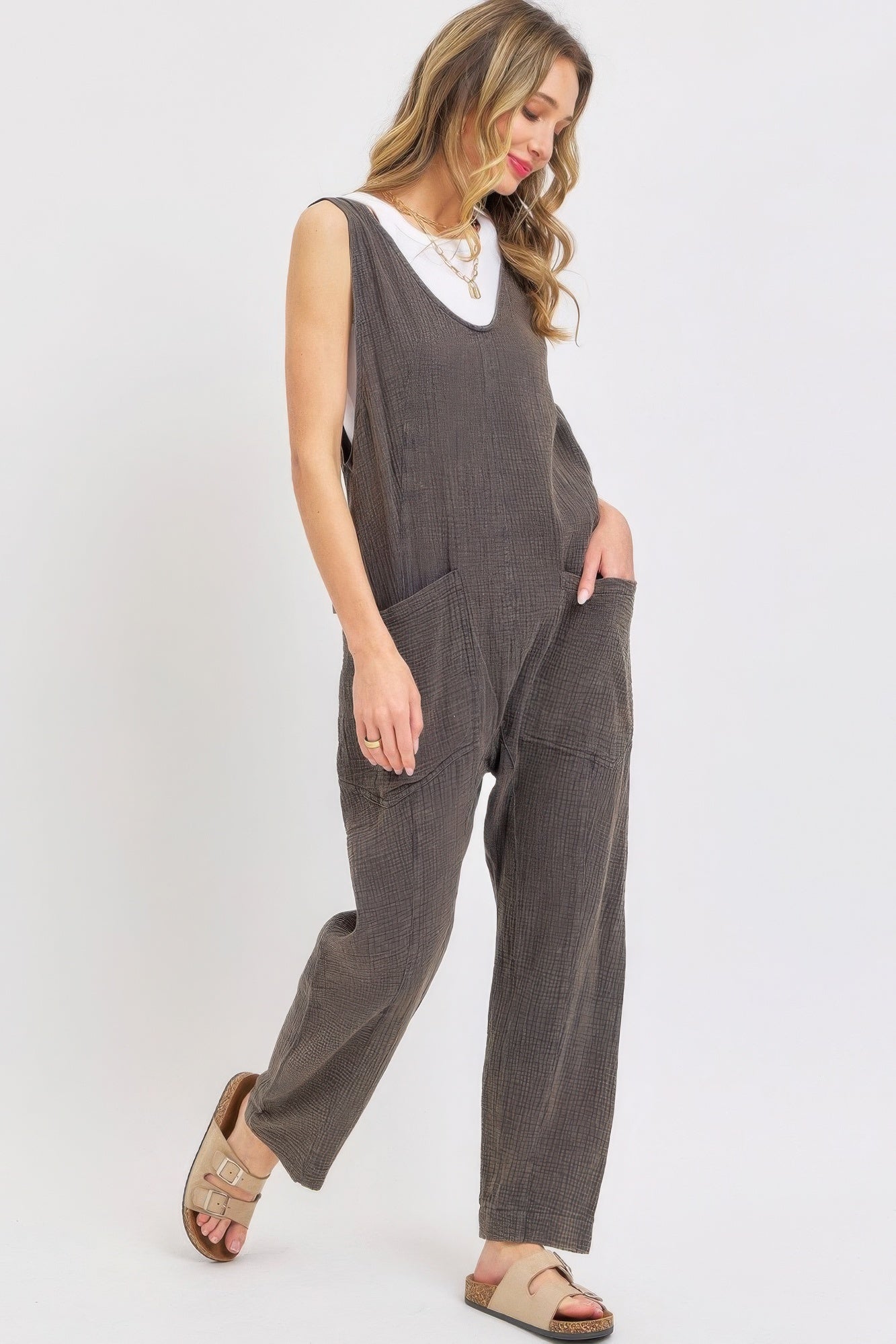 Blue Zone Planet | Mineral Washed Summer Jumpsuit-TOPS / DRESSES-[Adult]-[Female]-2022 Online Blue Zone Planet