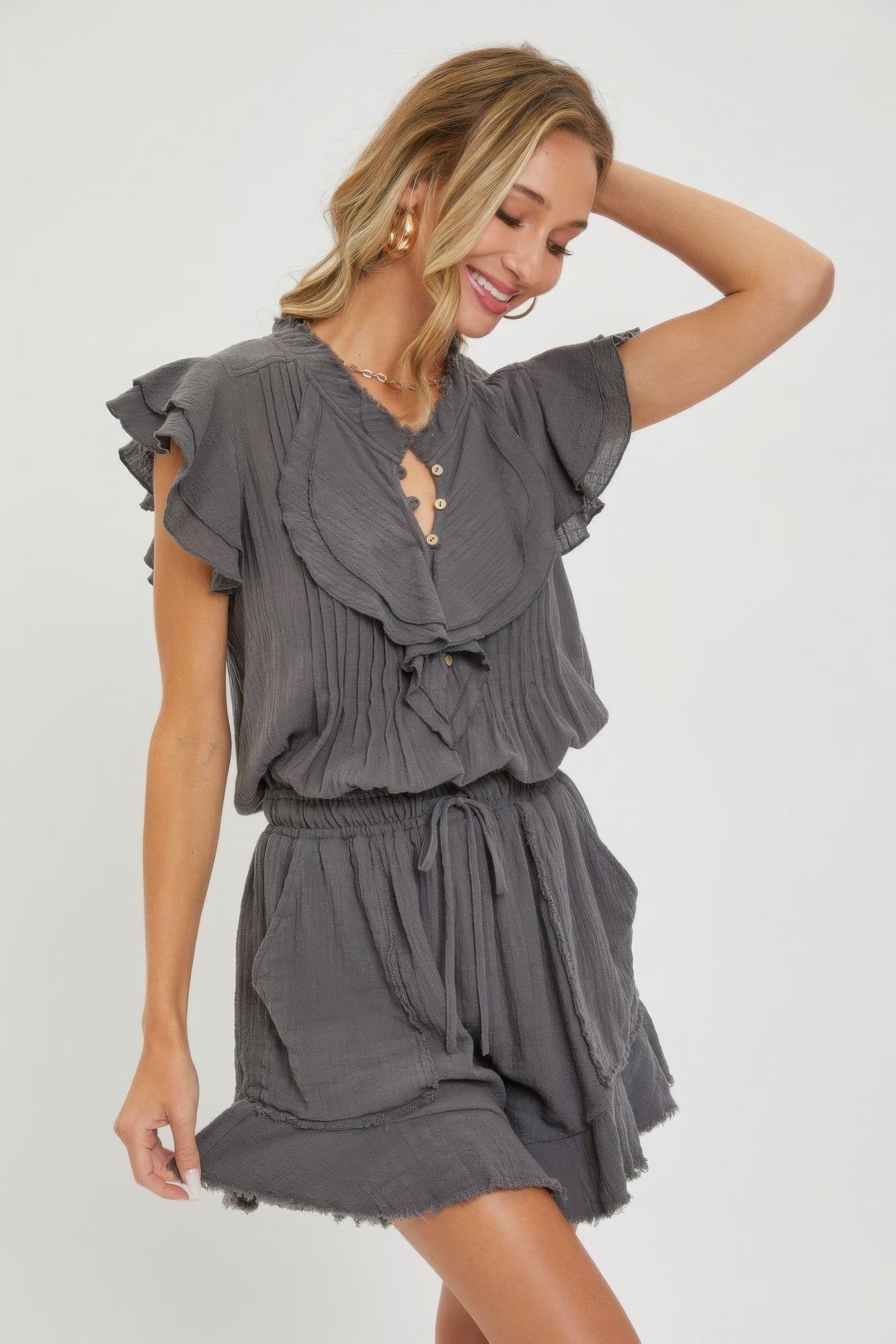 Ruffle Romper-[Adult]-[Female]-2022 Online Blue Zone Planet