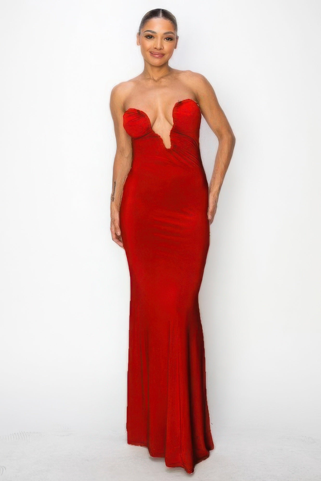 Glitter Ity Tube Maxi Dress-[Adult]-[Female]-Red-S-2022 Online Blue Zone Planet