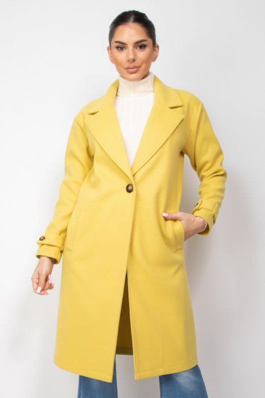 Blue Zone Planet | Collar pocketed coat-TOPS / DRESSES-[Adult]-[Female]-S-2022 Online Blue Zone Planet