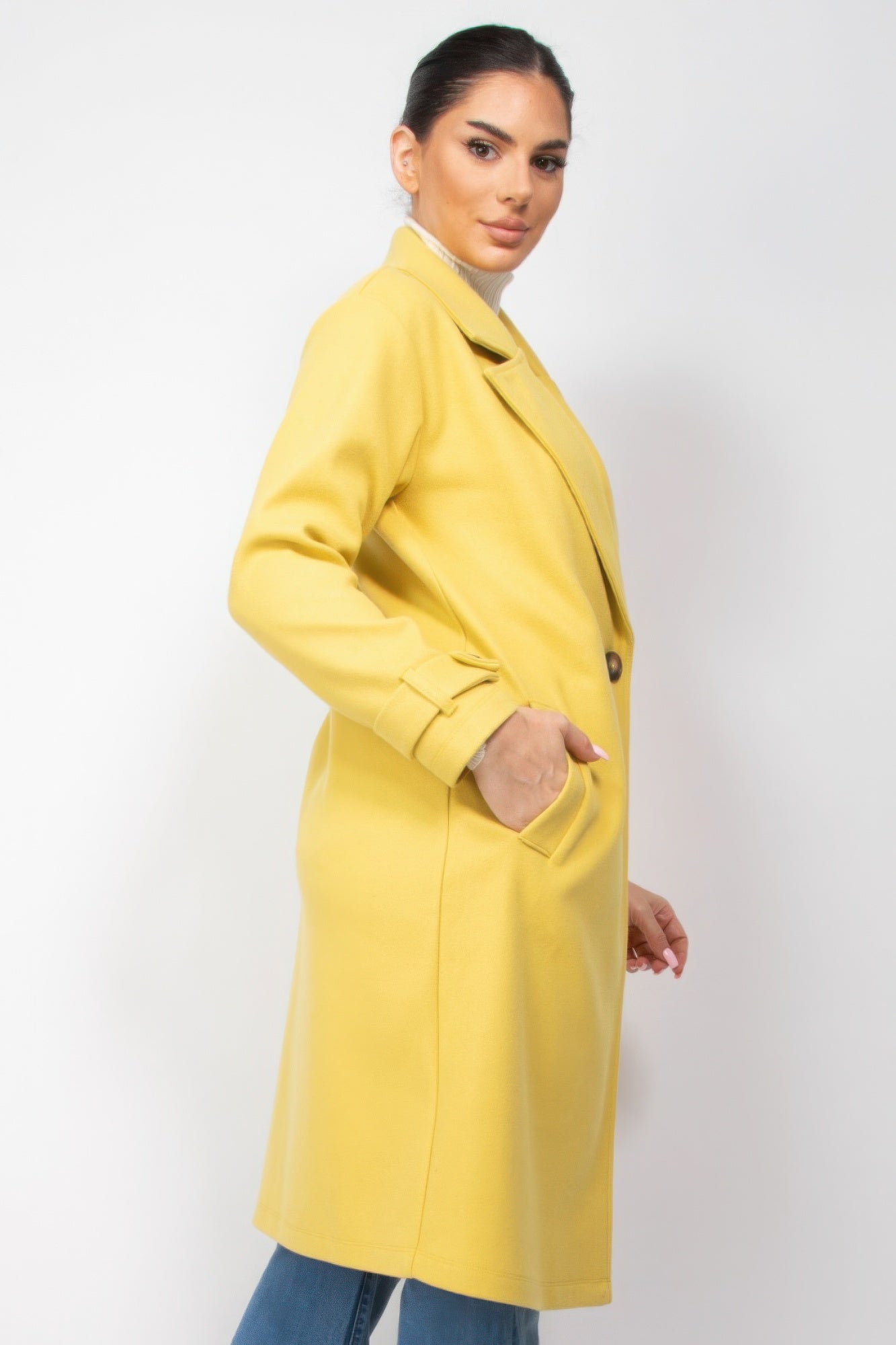 Blue Zone Planet | Collar pocketed coat-TOPS / DRESSES-[Adult]-[Female]-2022 Online Blue Zone Planet