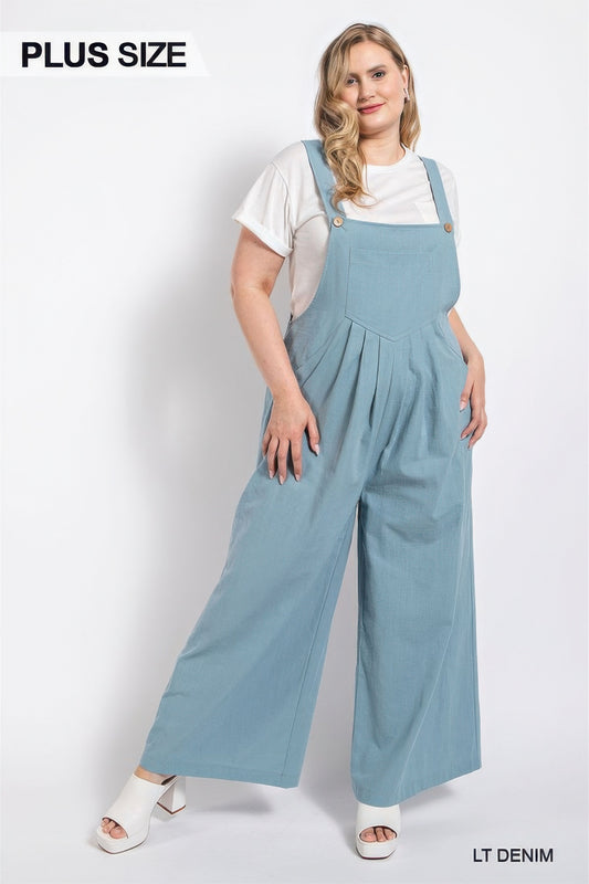 Blue Zone Planet | Pintuck detail overall with side pockets-[Adult]-[Female]-2022 Online Blue Zone Planet