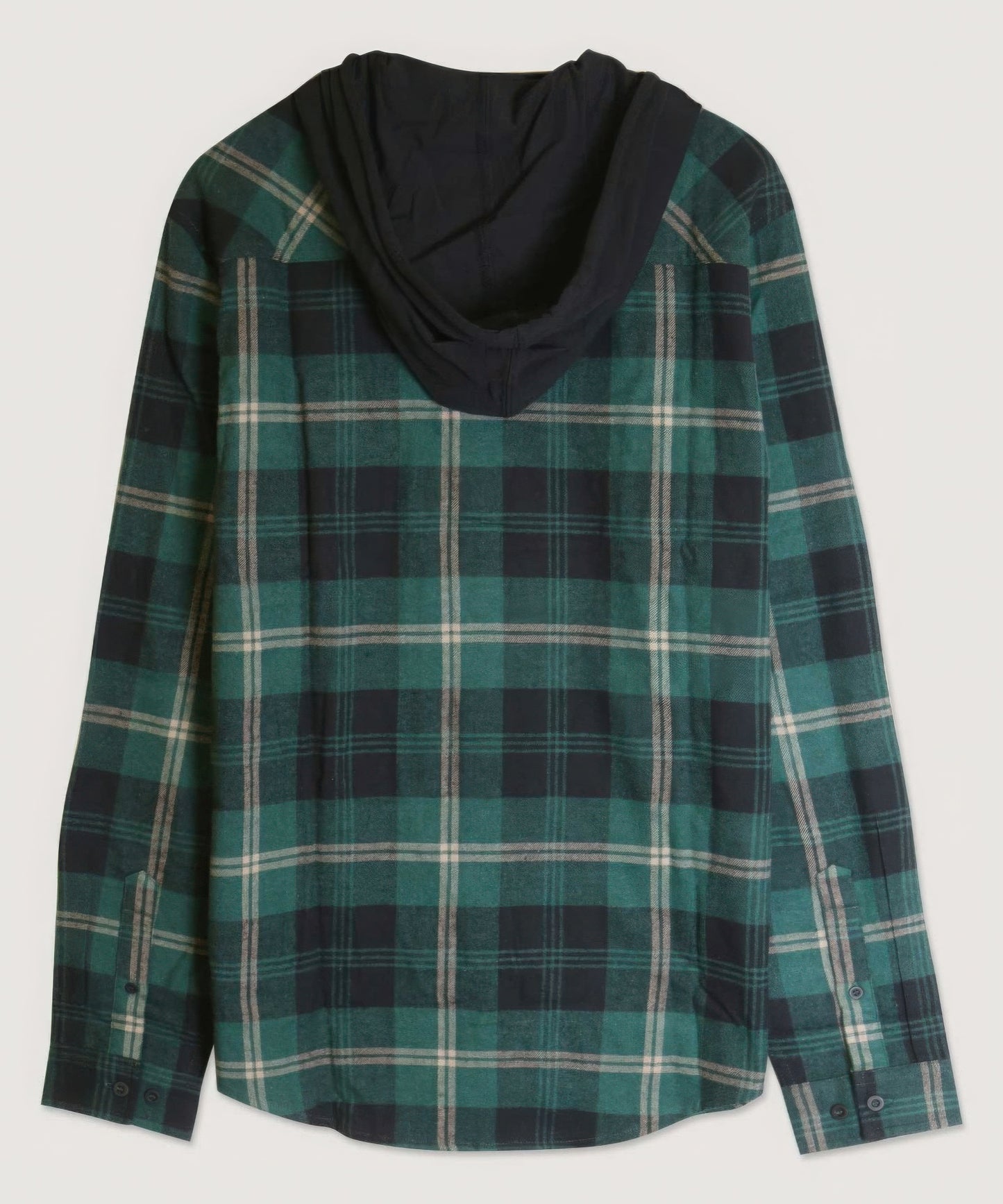 Contrast Pocket Plaid Hooded Shirt-[Adult]-[Female]-2022 Online Blue Zone Planet