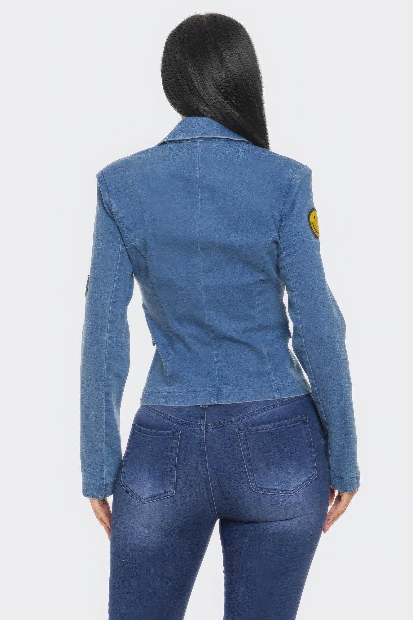 Patch It Up Denim Blazer Jacket-TOPS / DRESSES-[Adult]-[Female]-2022 Online Blue Zone Planet