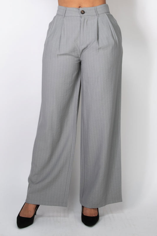 High-rise Stripe Wide Leg Pants-[Adult]-[Female]-2022 Online Blue Zone Planet