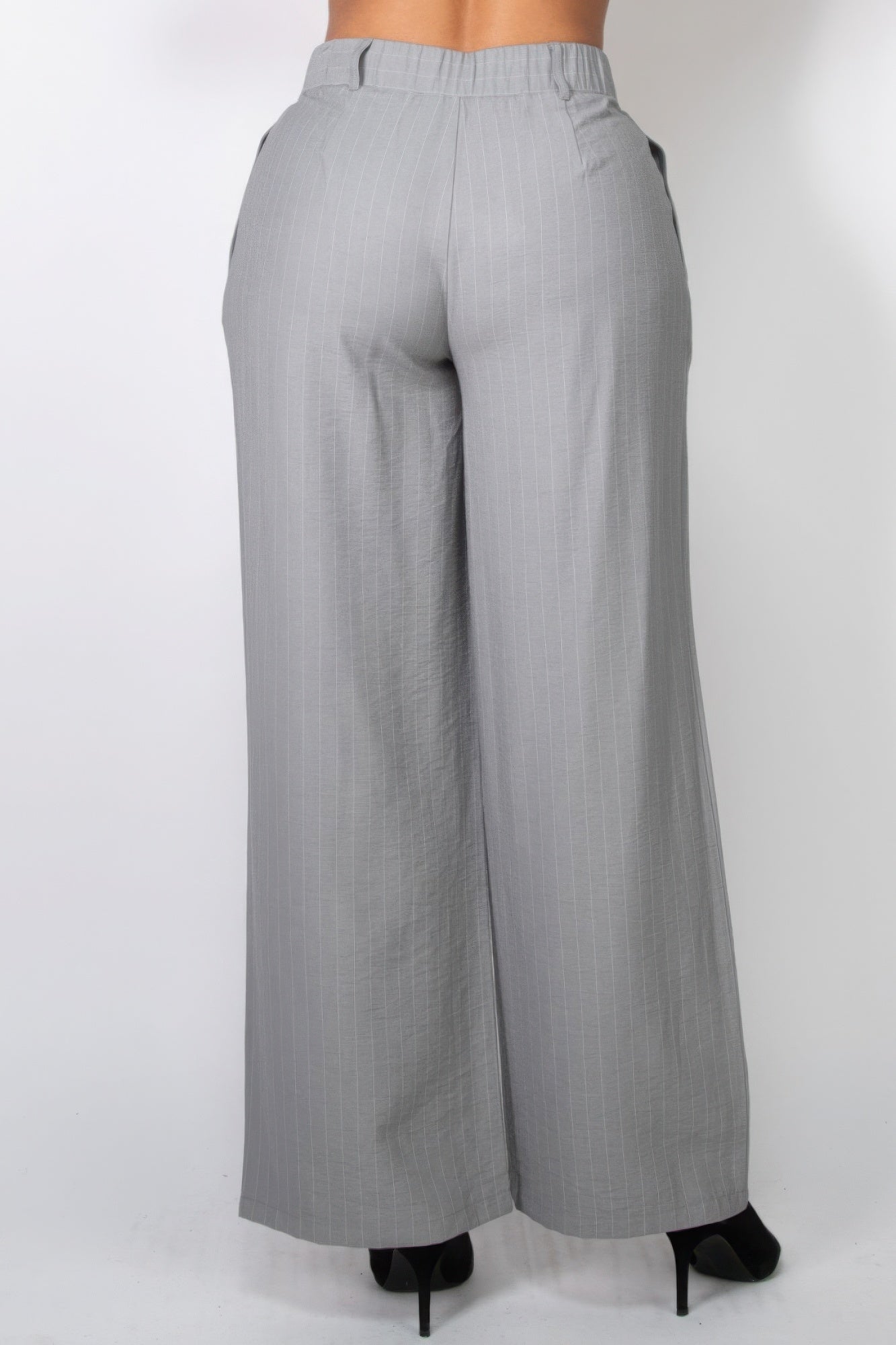 High-rise Stripe Wide Leg Pants-[Adult]-[Female]-2022 Online Blue Zone Planet