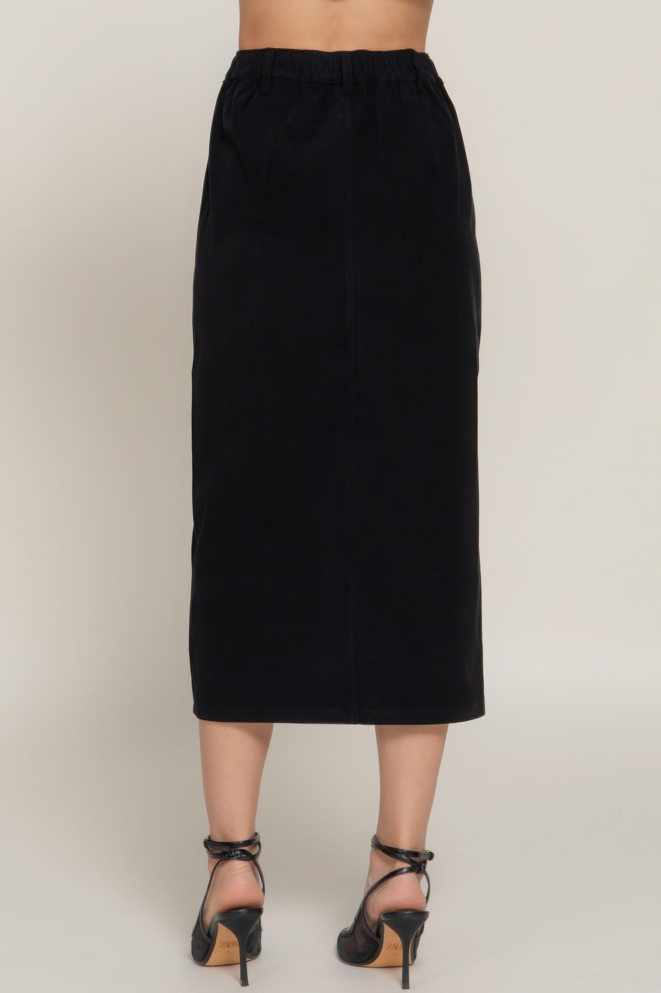 Blue Zone Planet | Front Open Slit Corduroy Midi Skirt-[Adult]-[Female]-2022 Online Blue Zone Planet