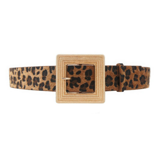 Metal Buckle Leopard Belt-[Adult]-[Female]-Leopard-2022 Online Blue Zone Planet