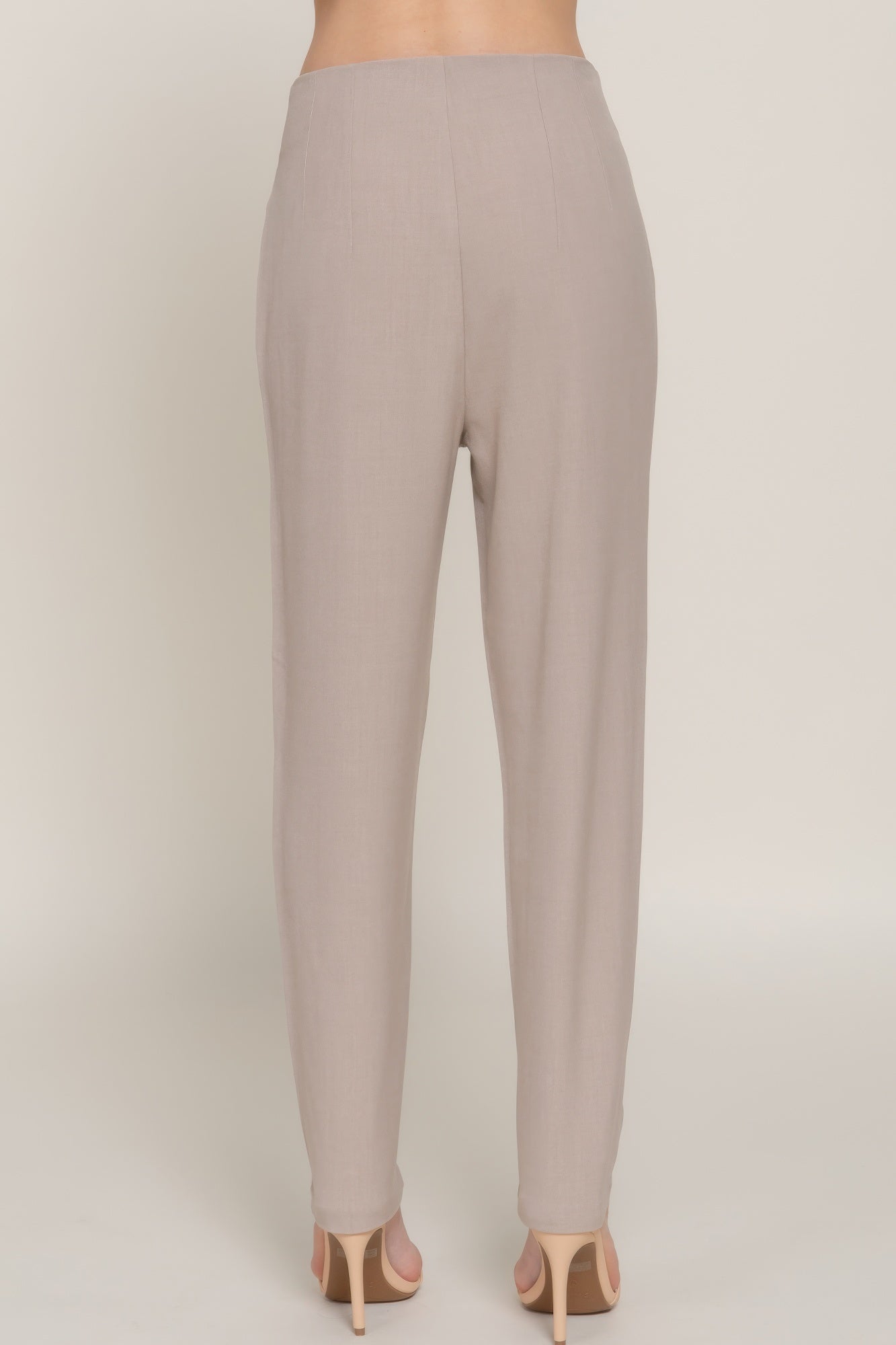 High Waist Pintuck Detail Long Pants-[Adult]-[Female]-2022 Online Blue Zone Planet