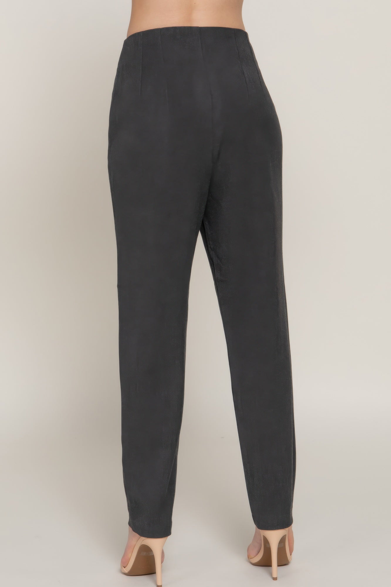 High Waist Pintuck Detail Long Pants-[Adult]-[Female]-2022 Online Blue Zone Planet