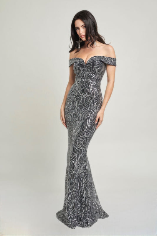 Sirene Sequins Maxi Dress-TOPS / DRESSES-[Adult]-[Female]-S-2022 Online Blue Zone Planet