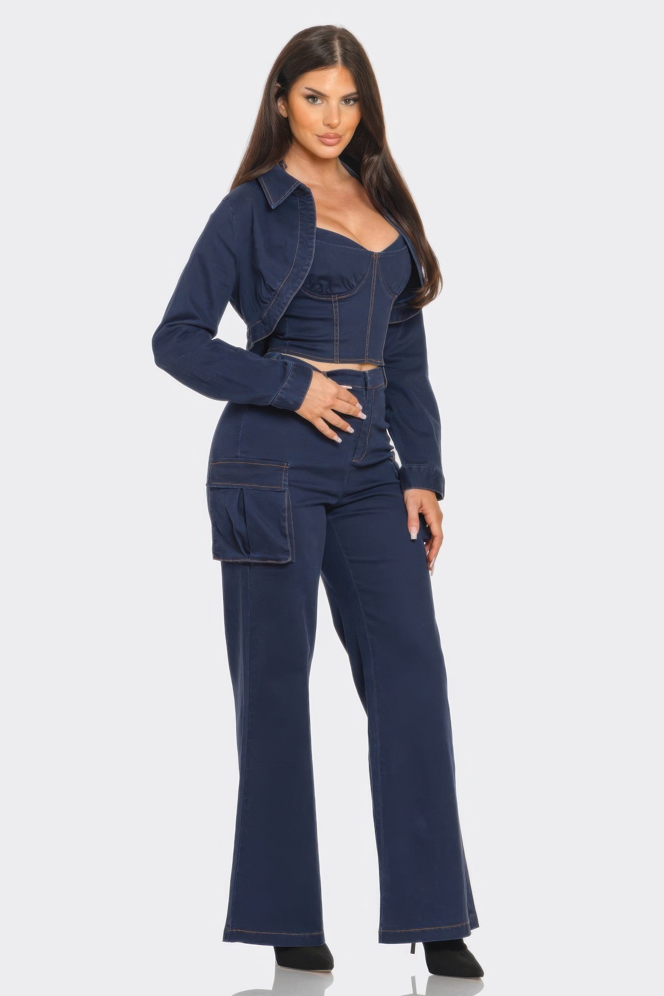 Sarah's Crop Jacket 3 Piece Set-TOPS / DRESSES-[Adult]-[Female]-2022 Online Blue Zone Planet