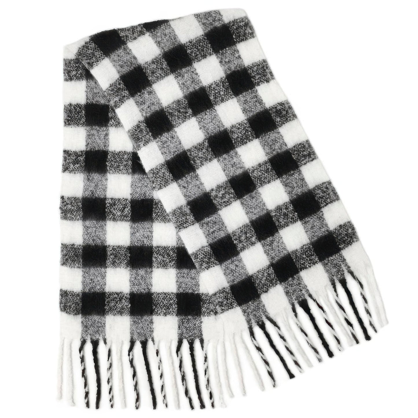 Buffalo Plaid Scarf-[Adult]-[Female]-2022 Online Blue Zone Planet