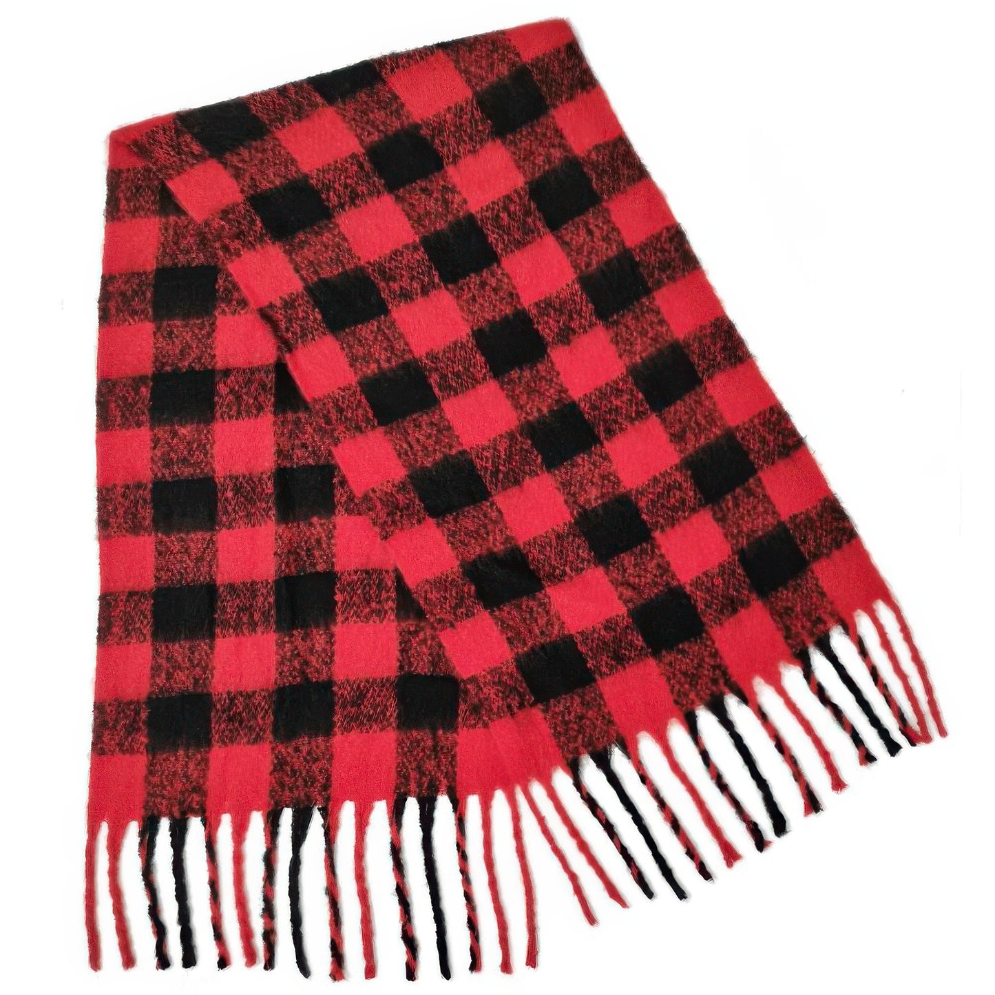 Buffalo Plaid Scarf-[Adult]-[Female]-2022 Online Blue Zone Planet