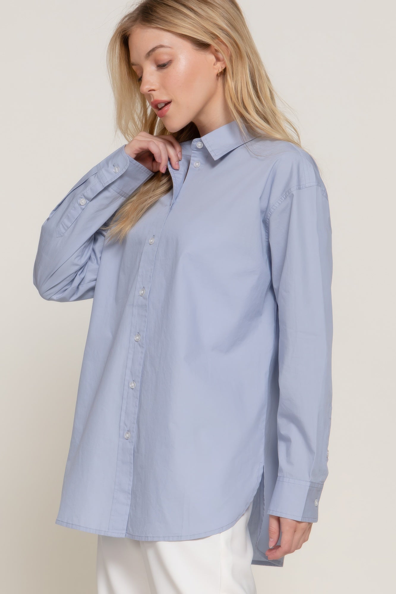 Long Sleeve Loose Fit Shirt-[Adult]-[Female]-2022 Online Blue Zone Planet