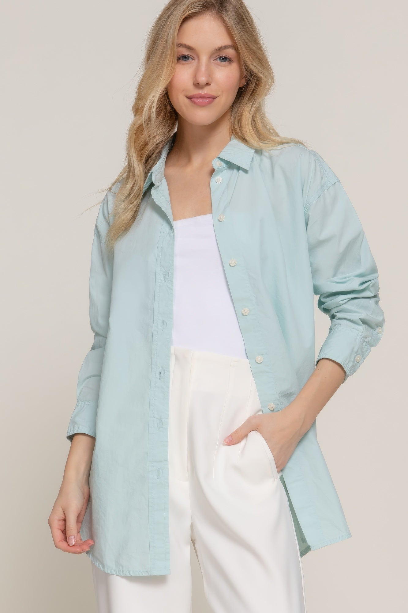 Long Sleeve Loose Fit Shirt-[Adult]-[Female]-2022 Online Blue Zone Planet