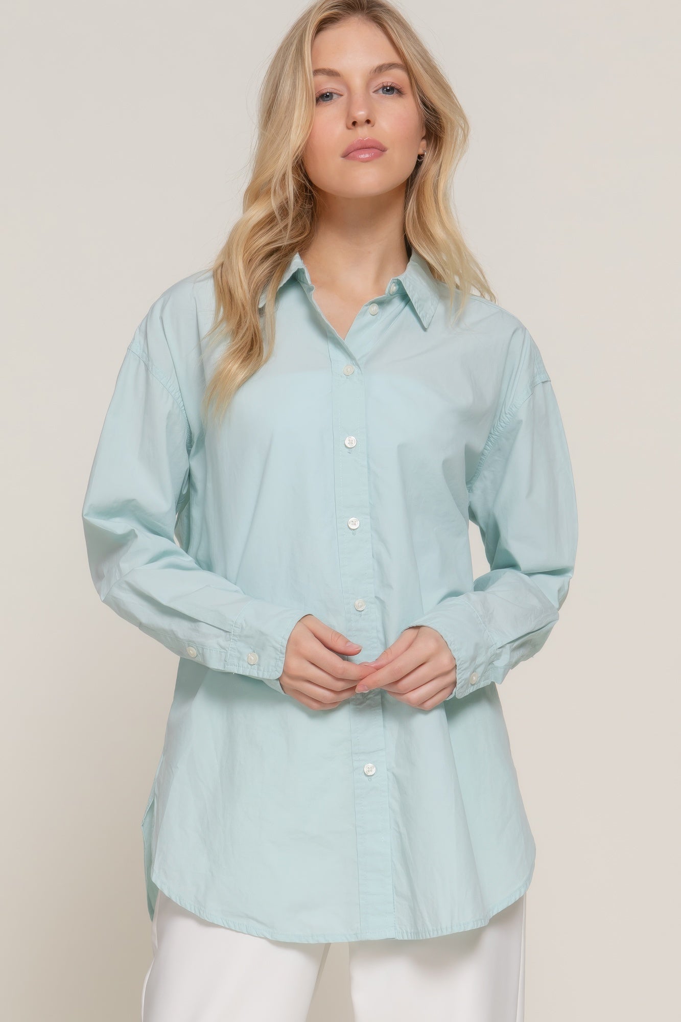 Long Sleeve Loose Fit Shirt-[Adult]-[Female]-2022 Online Blue Zone Planet