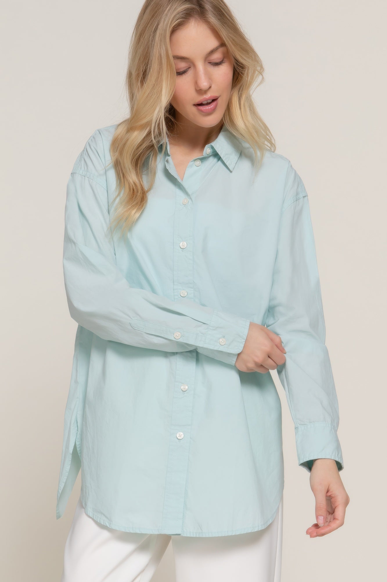 Long Sleeve Loose Fit Shirt-[Adult]-[Female]-2022 Online Blue Zone Planet