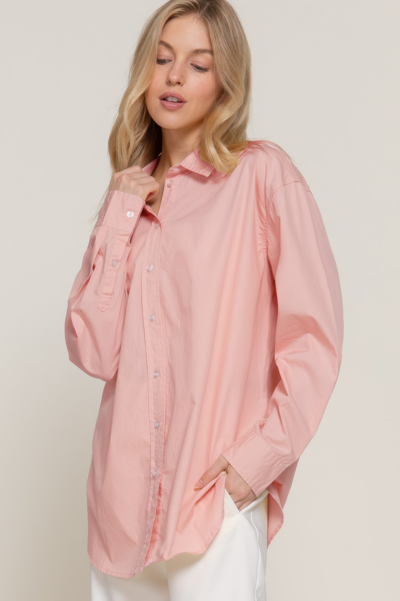 Long Sleeve Loose Fit Shirt-[Adult]-[Female]-2022 Online Blue Zone Planet