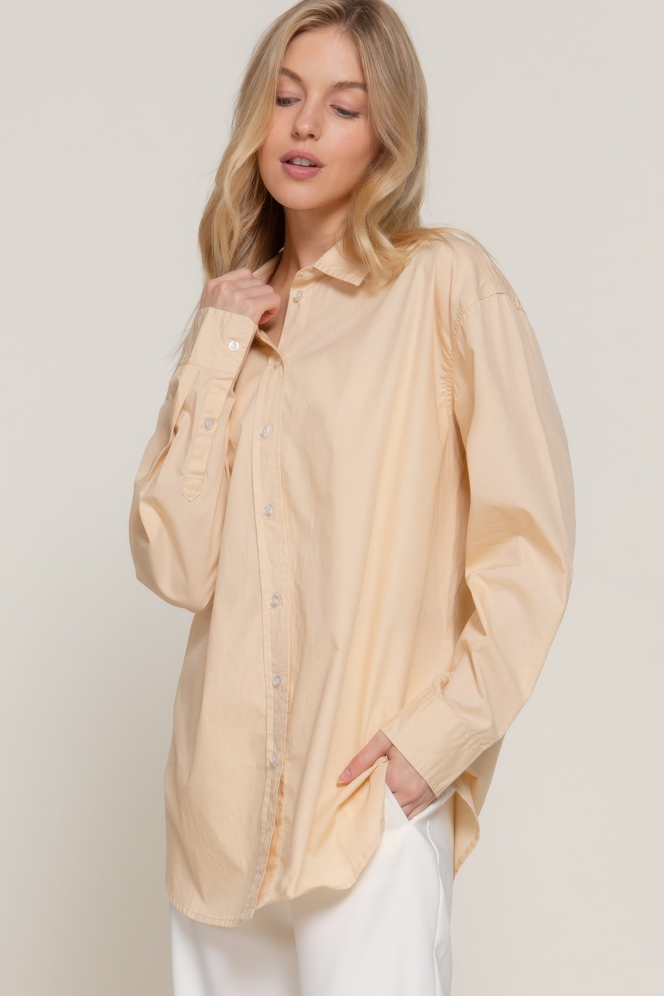 Long Sleeve Loose Fit Shirt-[Adult]-[Female]-2022 Online Blue Zone Planet