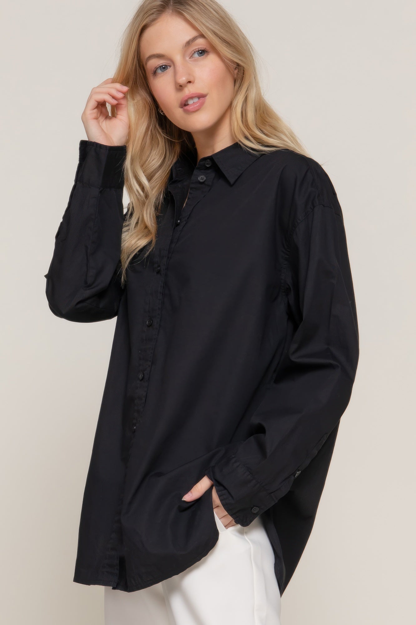 Long Sleeve Loose Fit Shirt-[Adult]-[Female]-2022 Online Blue Zone Planet