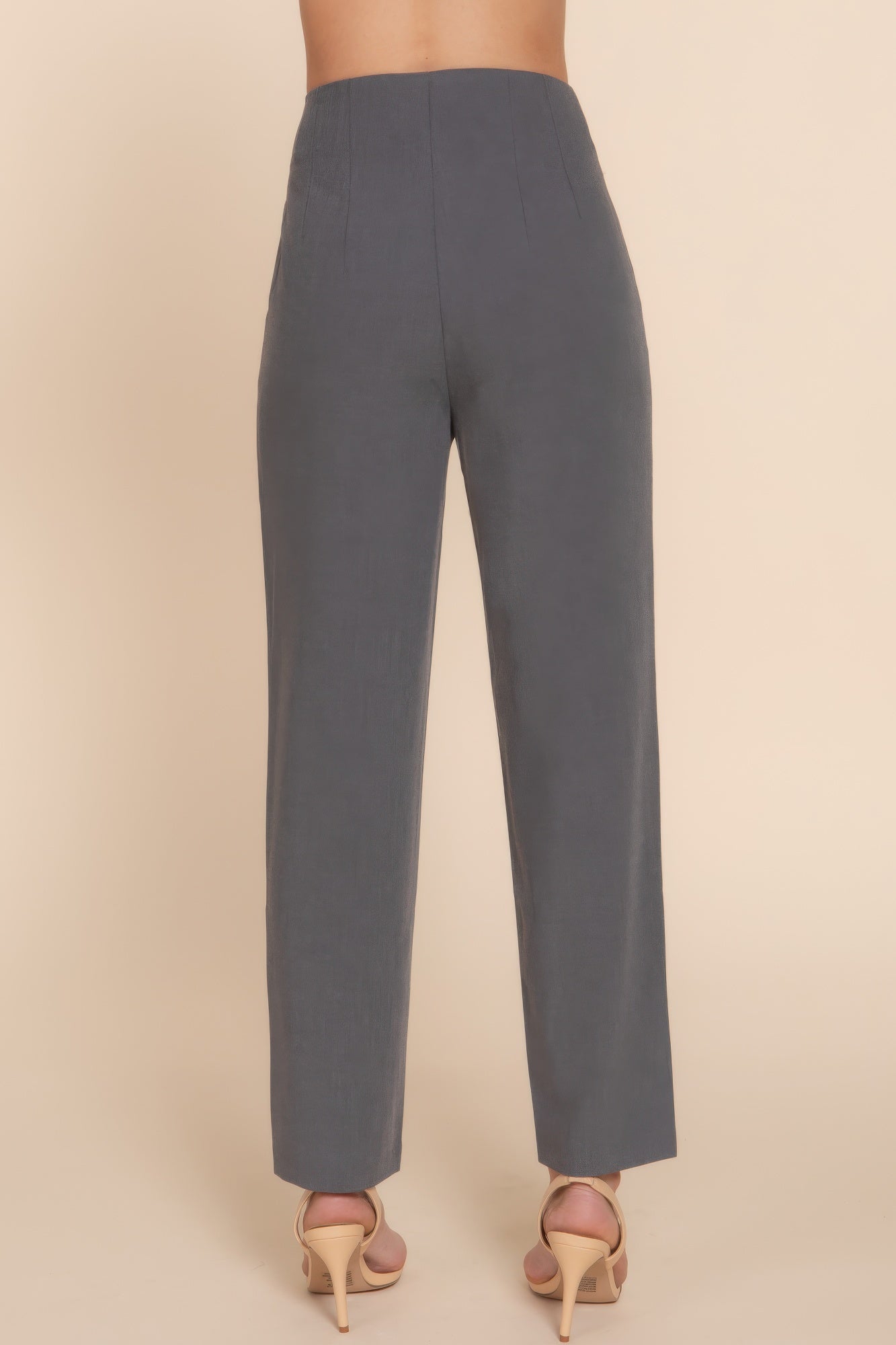 Blue Zone Planet | High Waist Pintuck Detail Long Pants-[Adult]-[Female]-2022 Online Blue Zone Planet