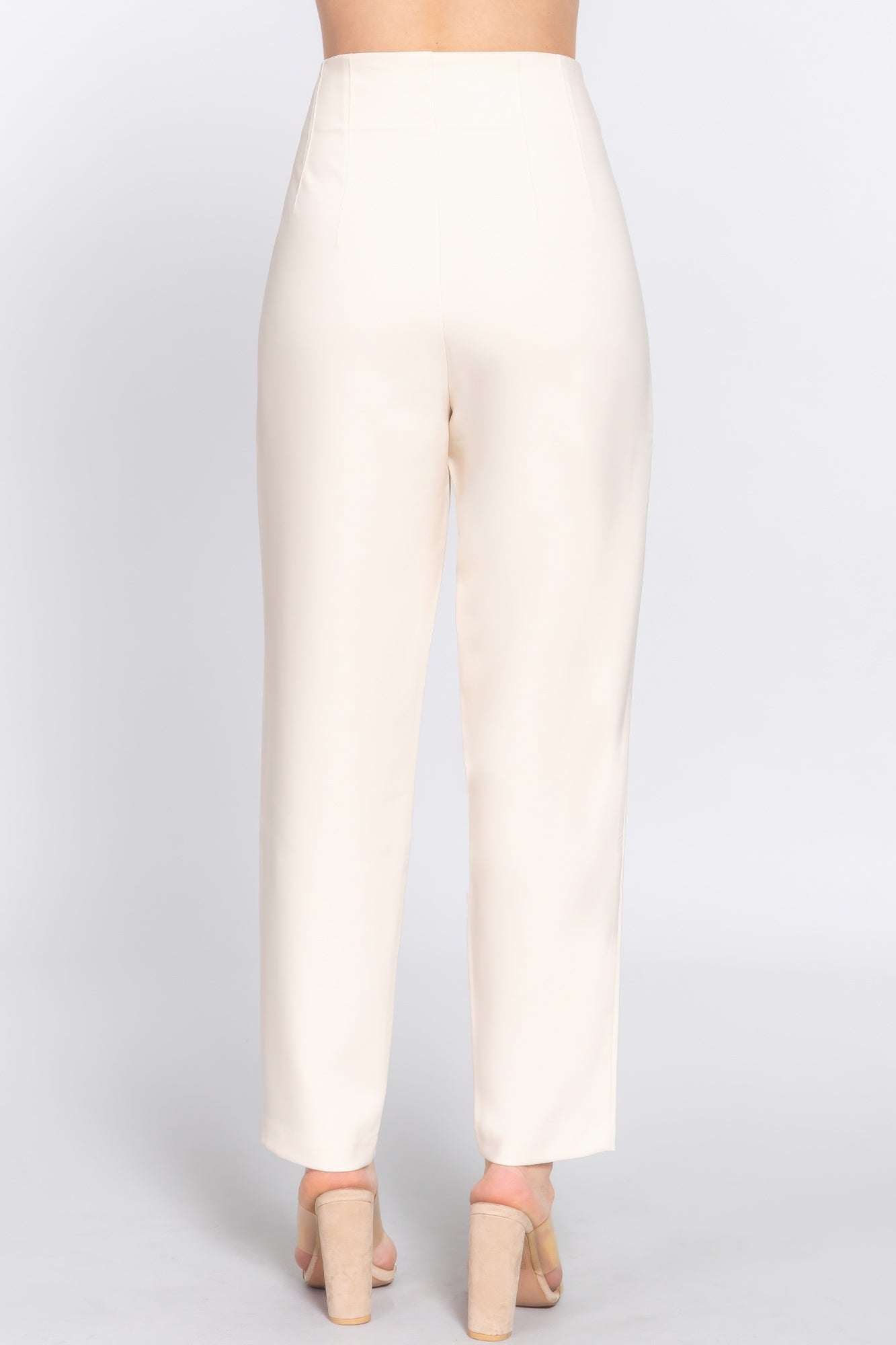 Blue Zone Planet | High Waist Pintuck Detail Long Pants-[Adult]-[Female]-2022 Online Blue Zone Planet