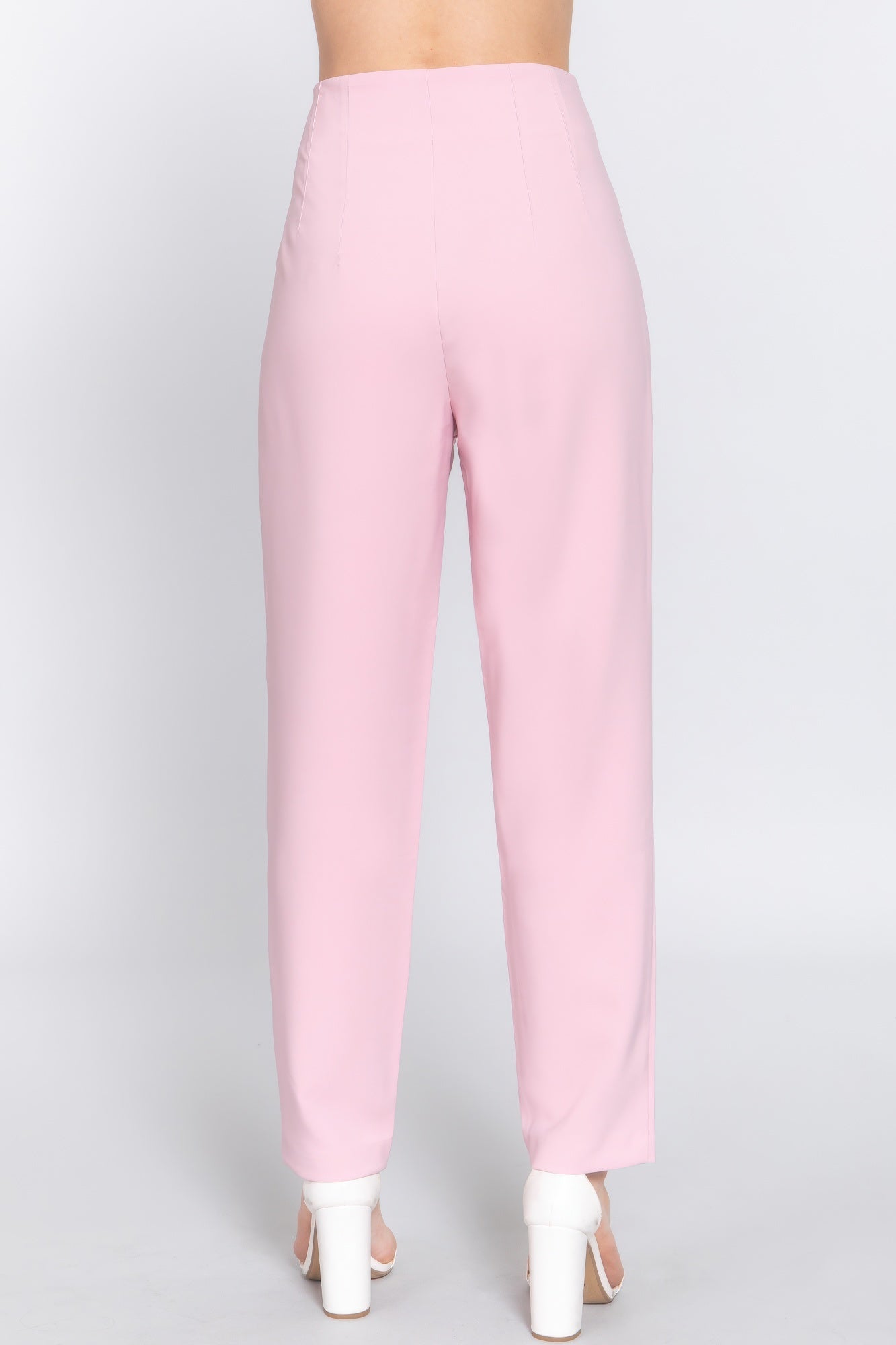 Blue Zone Planet | High Waist Pintuck Detail Long Pants-[Adult]-[Female]-2022 Online Blue Zone Planet