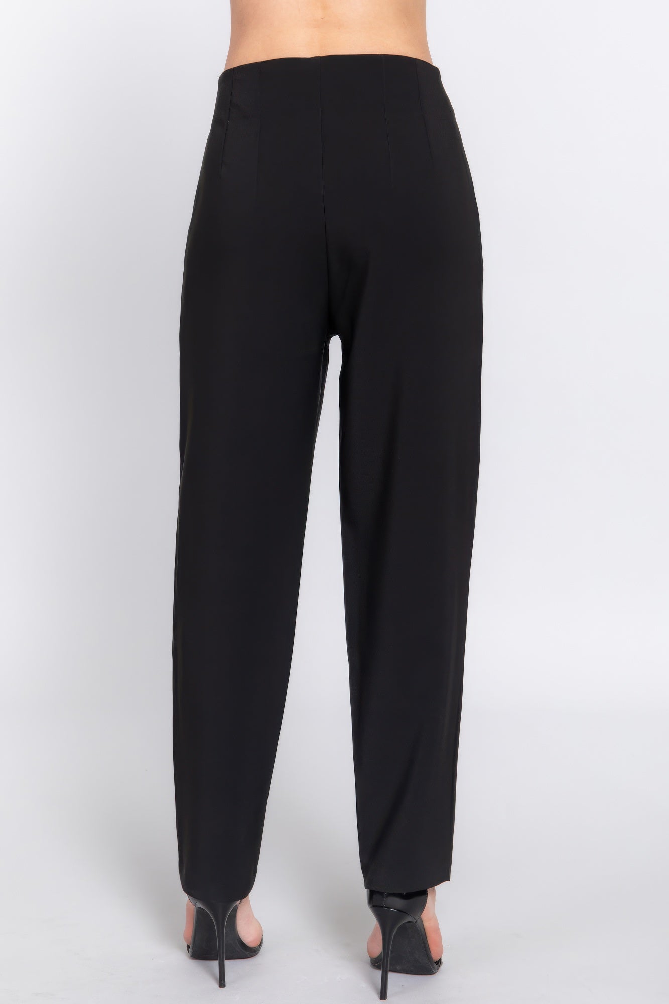 Blue Zone Planet | High Waist Pintuck Detail Long Pants-[Adult]-[Female]-2022 Online Blue Zone Planet