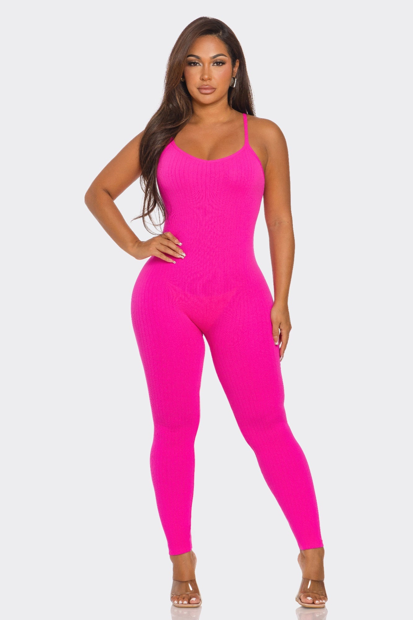 Blue Zone Planet | Back To Basics Jumpsuit-[Adult]-[Female]-Hot Pink-S-2022 Online Blue Zone Planet