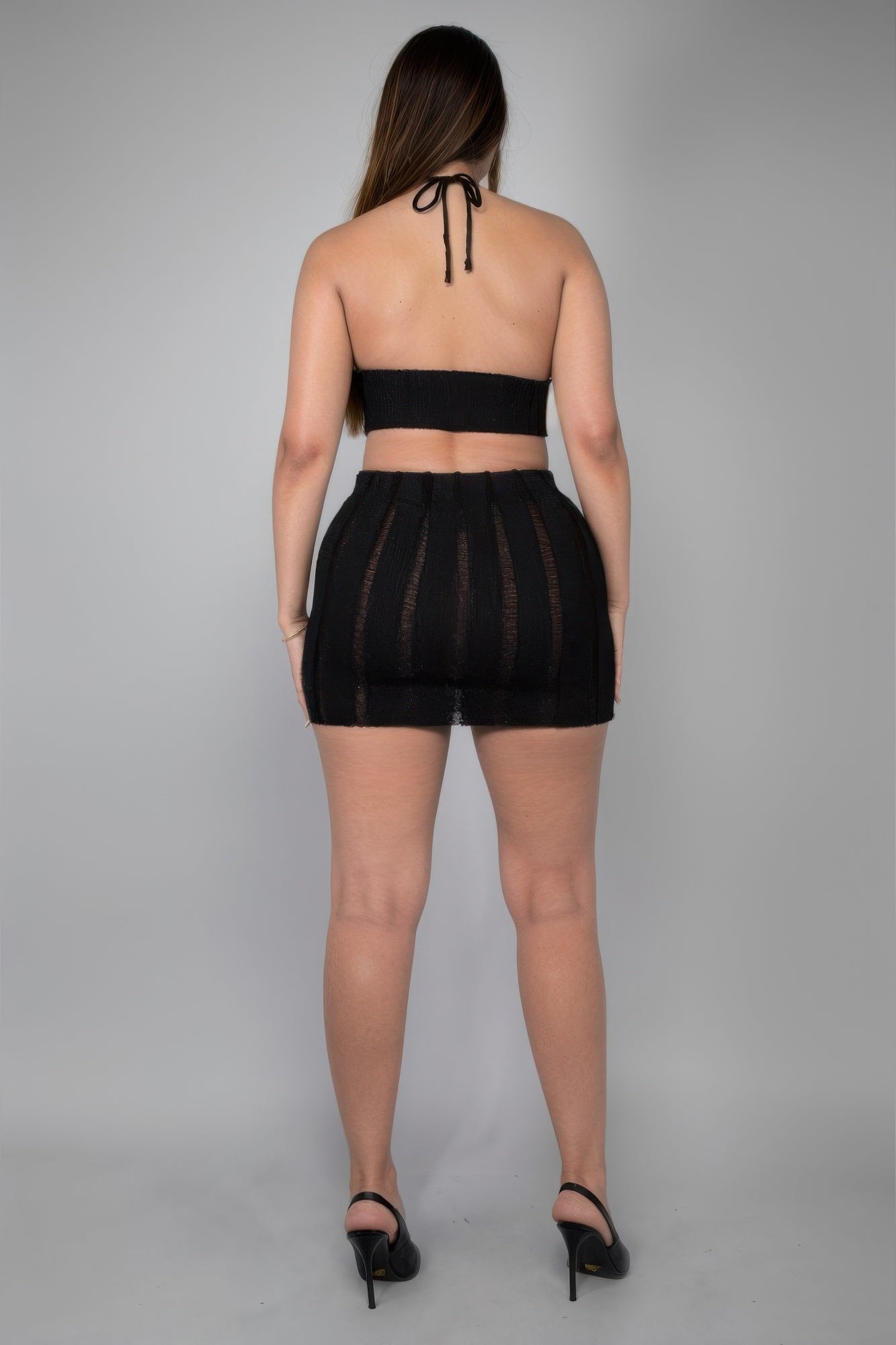 Gwen's Lurex Two Piece Set-TOPS / DRESSES-[Adult]-[Female]-Black-S-2022 Online Blue Zone Planet