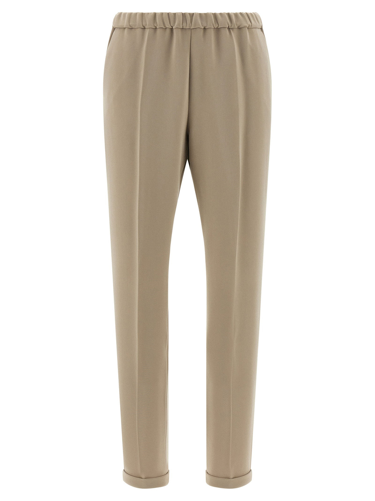 Alberto Biani Fall Pants-Trousers-[Adult]-[Female]-40 IT-Beige-2022 Online Blue Zone Planet