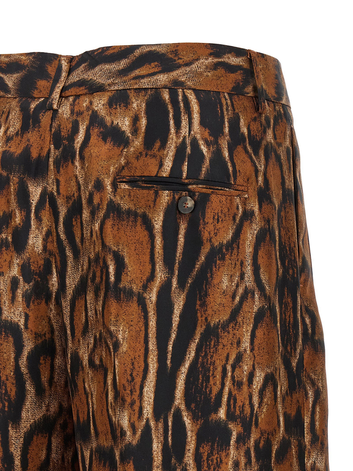 Alberto Biani Lynx Print Pants-Trousers-[Adult]-[Female]-2022 Online Blue Zone Planet