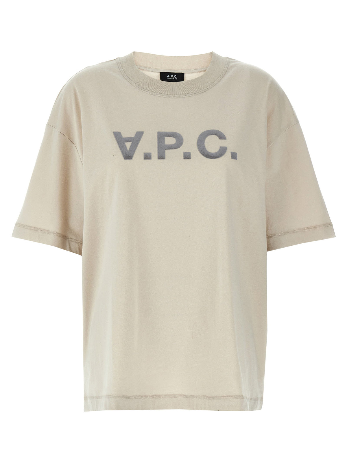 A.p.c. Oversize Grand Vpc T-shirt-Topwear-[Adult]-[Female]-XS-Beige-2022 Online Blue Zone Planet