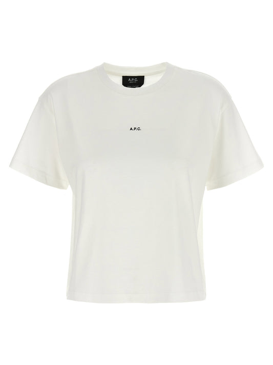 A.p.c. Boxy Micro Logo T-shirt-Topwear-[Adult]-[Female]-2022 Online Blue Zone Planet