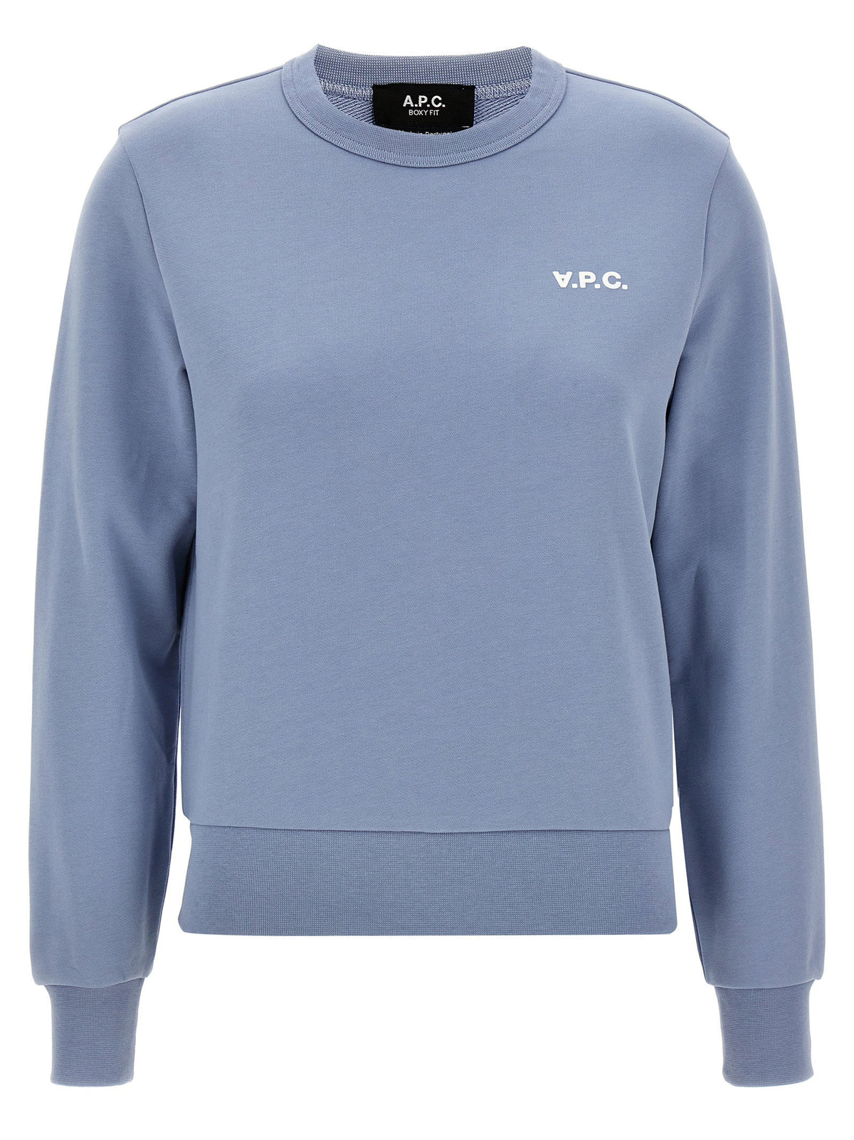 A.p.c. Boxy Petit Vpc Sweatshirt-Topwear-[Adult]-[Female]-XS-Light blue-2022 Online Blue Zone Planet