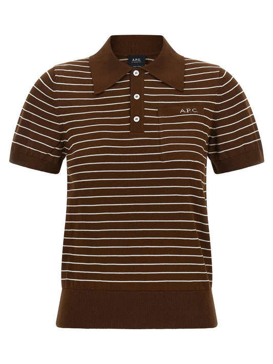 A.p.c. Aline Polo Shirt-Shirts-[Adult]-[Female]-2022 Online Blue Zone Planet