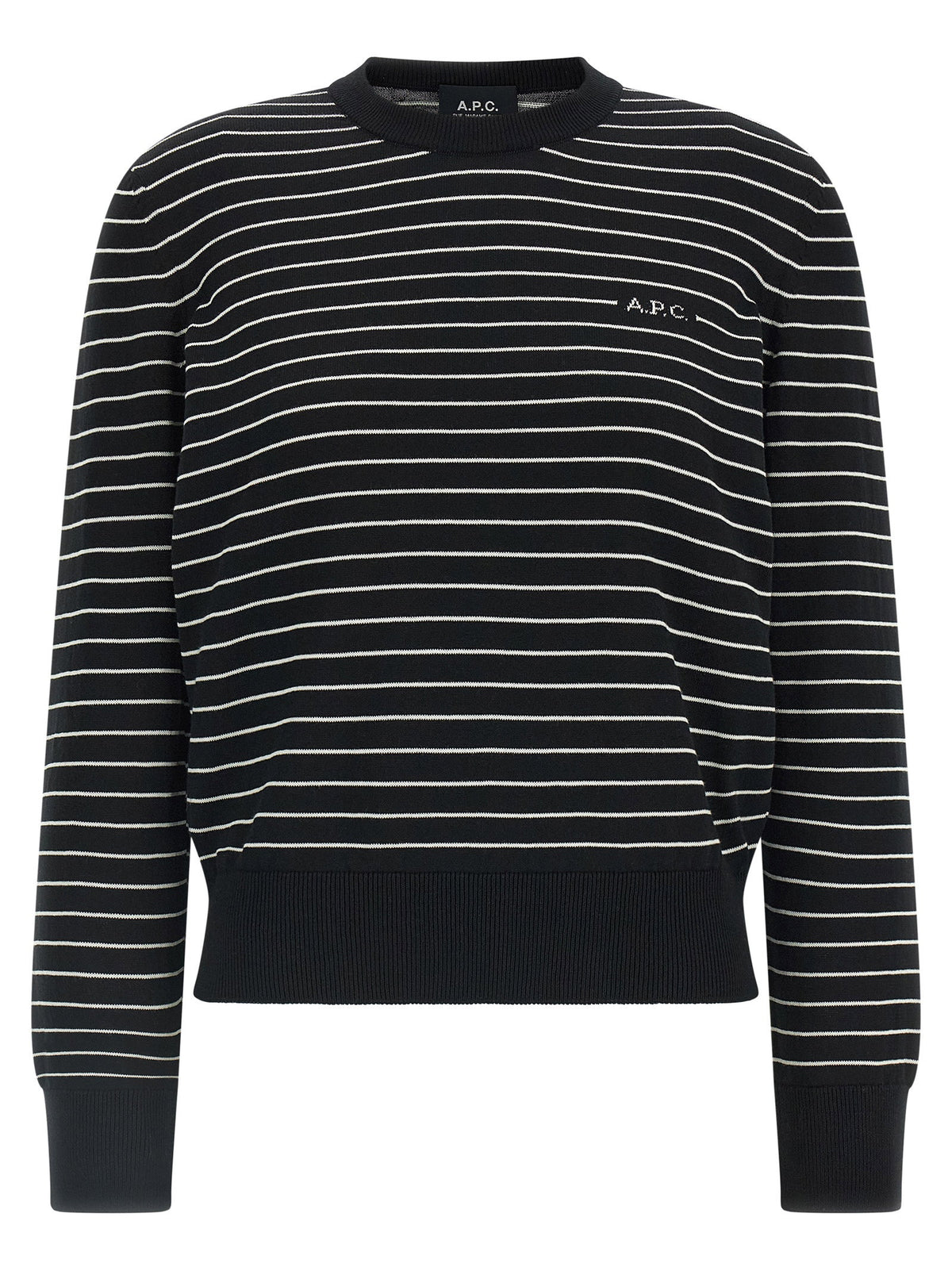 A.p.c. Sima Sweater-TOPS / DRESSES-[Adult]-[Female]-temp-XS-White/black-2022 Online Blue Zone Planet