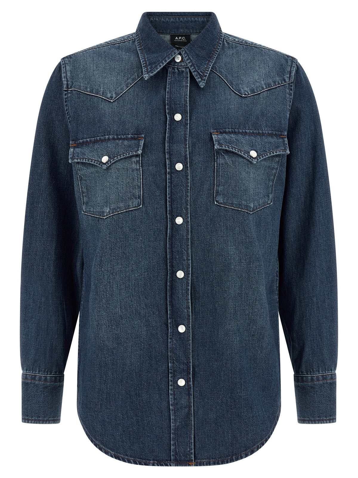 A.p.c. Western Shirt-Shirts-[Adult]-[Female]-38 FR-Blue-2022 Online Blue Zone Planet