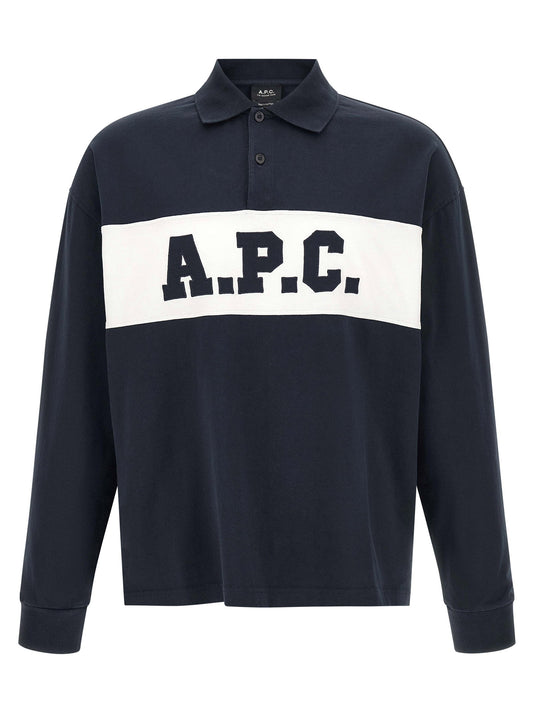 A.p.c. Alexis Polo Shirt-Shirts-[Adult]-[Female]-L-Blue-2022 Online Blue Zone Planet