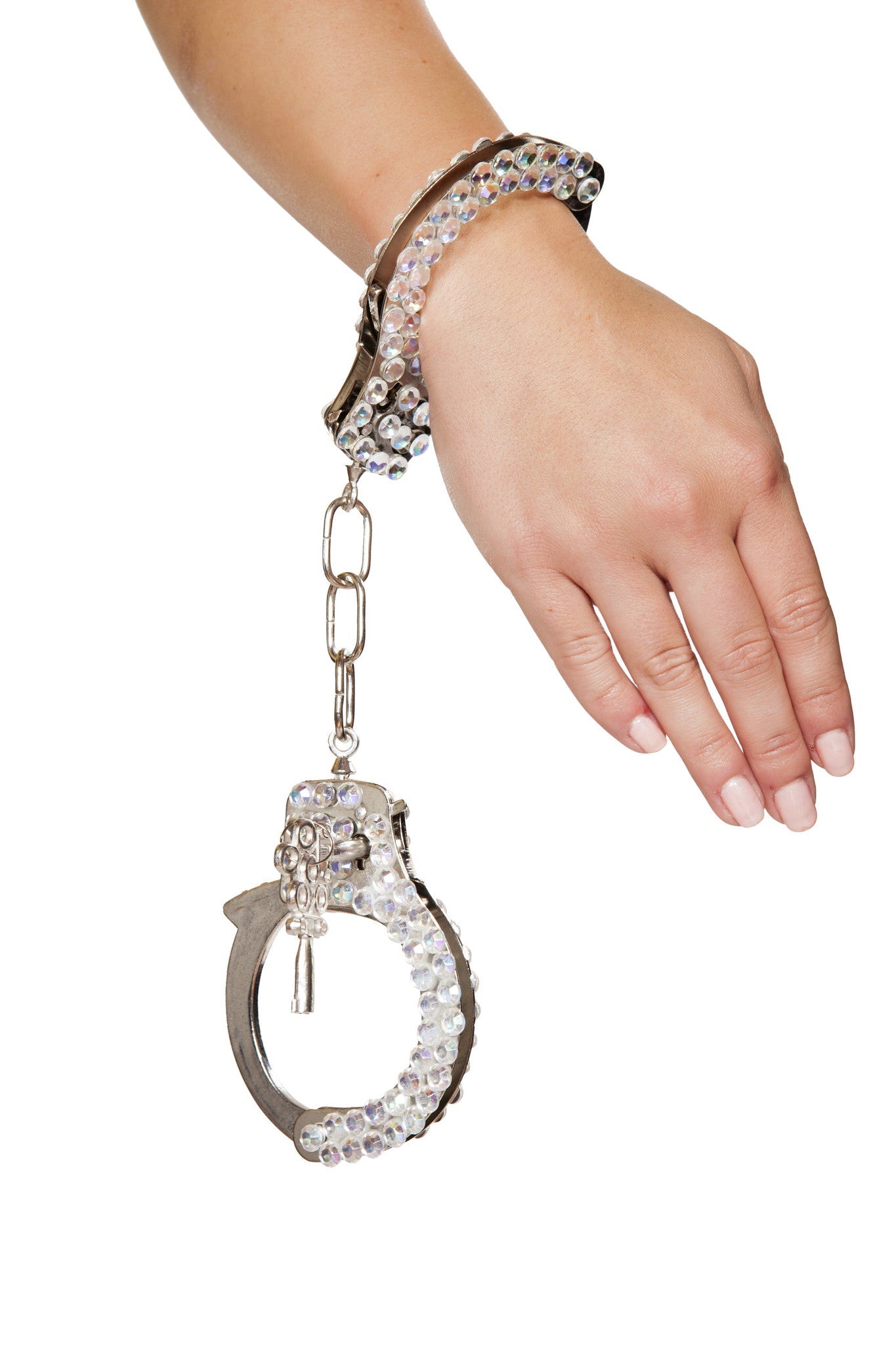 Silver Handcuffs With Rhinestones Costume-TOPS / DRESSES-[Adult]-[Female]-Silver-O/S-2022 Online Blue Zone Planet