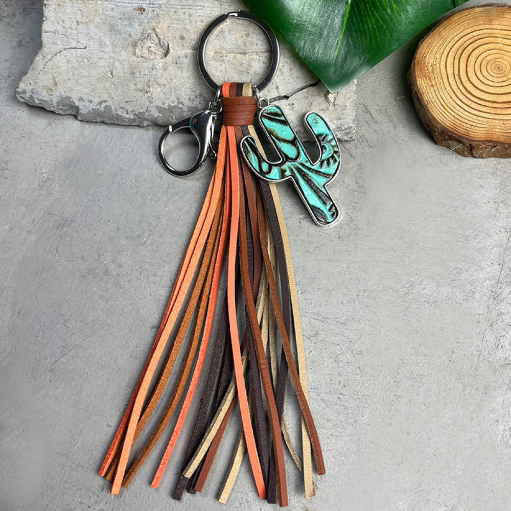 Cactus Keychain with Tassel BLUE ZONE PLANET